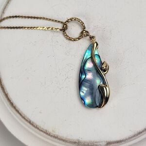 Vintage Napier Abalone Necklace Beachy Boho